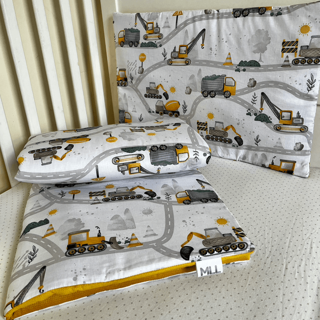 Digger Days (Yellow) | Kids Blanket Set