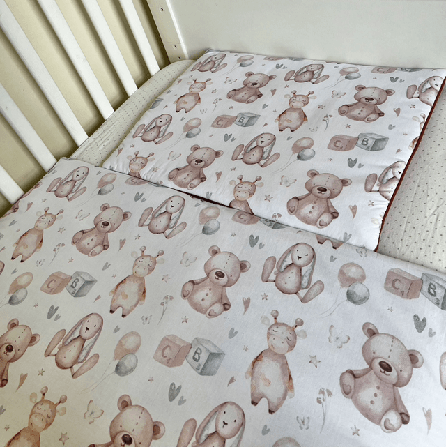 Teddy Bear & Toy Blocks | Kids Blanket Set