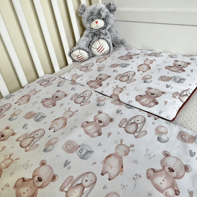Teddy Bear & Toy Blocks | Kids Blanket Set
