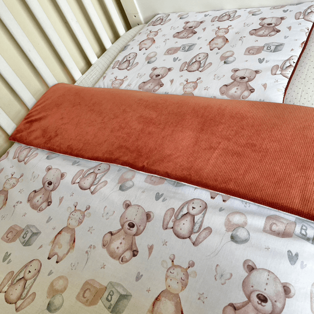 Teddy Bear & Toy Blocks | Kids Blanket Set